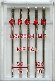 Organ 5x Metal Machine needles no 90/100, 10 pcs